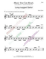 "Long-Legged Sailor" Music Format