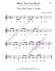 Click to enlarge: "The Old Sow's Hide" Beats Format