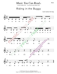 Click to enlarge: "Ridding in the Buggy" Beats Format