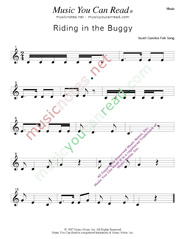 "Ridding in the Buggy" Music Format