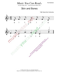Click to Enlarge: "Skin and Bones" Pitch Number Format