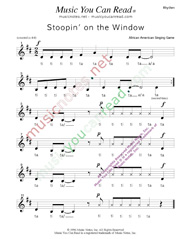Click to Enlarge: "Stoopin'' on the Window" Rhythm Format