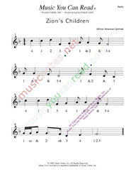 Click to enlarge: "Zion's Children" Beats Format