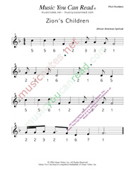 Click to Enlarge: "Zion's Children" Pitch Number Format