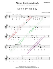 Click to Enlarge: "Down by the Bay" Pitch Number Format