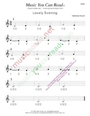 Click to enlarge: "Lovely Evening" Beats Format