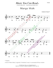 Click to Enlarge: "Mango Walk" Rhythm Format