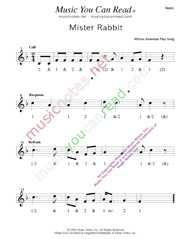 Click to enlarge: "Mister Rabbit" Beats Format