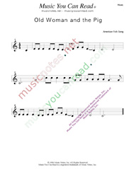 "Old Woman and the Pig" Music Format