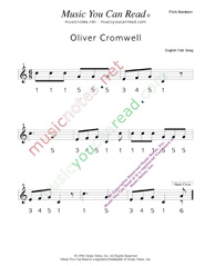 Click to Enlarge: "Oliver Cromwell" Pitch Number Format
