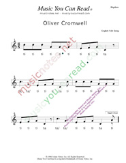 Click to Enlarge: "Oliver Cromwell" Rhythm Format