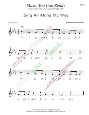 Click to enlarge: "Sing All Along the Way" Beats Format