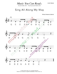 Click to Enlarge: "Sing All Along the Way" Letter Names Format