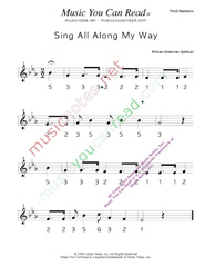 Click to Enlarge: "Sing All Along the Way" Pitch Number Format