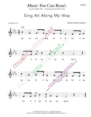 Click to Enlarge: "Sing All Along the Way" Rhythm Format