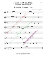 "Turn the Glasses Over" Music Format
