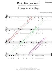 Click to Enlarge: "Lonesome Valley," Pitch Number Format