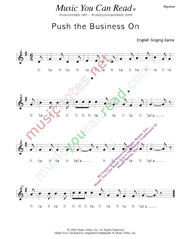 Click to Enlarge: "Push the Business On," Rhythm Format
