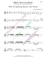 "We're Sailing Down the River," Music Format