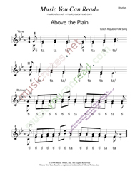 Click to Enlarge: "Above the Plain," Rhythm Format