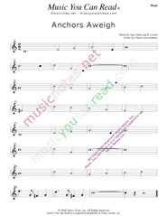 "Anchors Aweigh," Music Format
