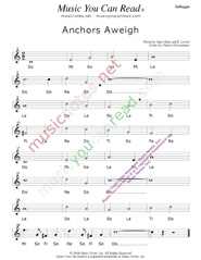 Click to Enlarge: "Anchors Aweigh," Solfeggio Format