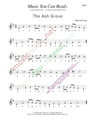 Click to enlarge: "The Ash Grove," Beats Format