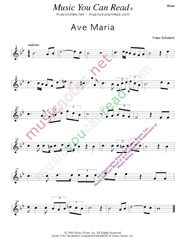 "Ave Maria," Music Format