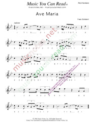 Click to Enlarge: "Ave Maria," Pitch Number Format