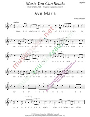 Click to Enlarge: "Ave Maria," Rhythm Format