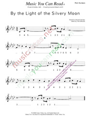 Click to Enlarge: "By the Light of the Silvery Moon," Pitch Number Format