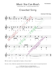 Click to Enlarge: "Crawdad Song," Pitch Number Format