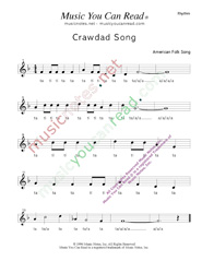 Click to Enlarge: "Crawdad Song," Rhythm Format