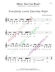 Click to enlarge: "Everybody Loves Saturday Night," Beats Format