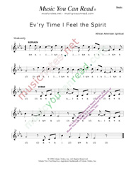 Click to enlarge: "Ev'ry Time I Fell the Spirit," Beats Format