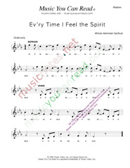 Click to Enlarge: "Ev'ry Time I Fell the Spirit," Rhythm Format