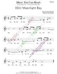 Click to Enlarge: "(On) Moonlight Bay," Solfeggio Format