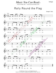 Click to Enlarge: "Rally Round the Flag," Solfeggio Format