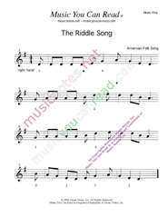 "The Riddle Song," Music Format