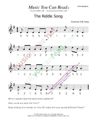 Click to Enlarge: "The Riddle Song," Pitch Number Format