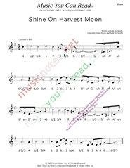 Click to enlarge: "Shine On Harvest Moon," Beats Format