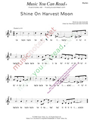 Click to Enlarge: "Shine On Harvest Moon," Rhythm Format