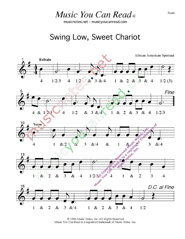 Click to enlarge: "Swing Low, Sweet Chariot," Beats Format