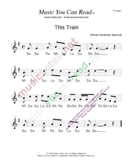 Click to Enlarge: "This Train," Solfeggio Format