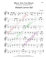 Click to enlarge: "Wabash Cannon Ball," Beats Format