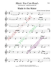 "Wade In the Water," Music Format
