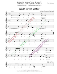 Click to Enlarge: "Wade In the Water," Pitch Number Format