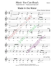 Click to Enlarge: "Wade In the Water," Rhythm Format