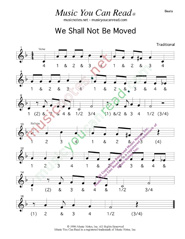 Click to enlarge: "We Shall Not Be Moved," Beats Format
