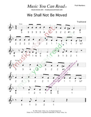 Click to Enlarge: "We Shall Not Be Moved," Pitch Number Format